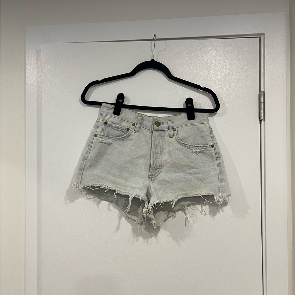 Agolde light wash Cut off short